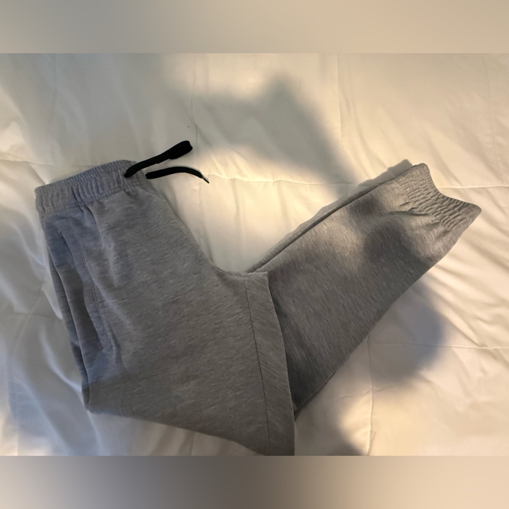 Adidas Mens Gray No Fleece Joggers - Picture 1 of 3